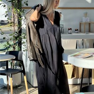 Laneway the Label Black Cotton Maxi Dress